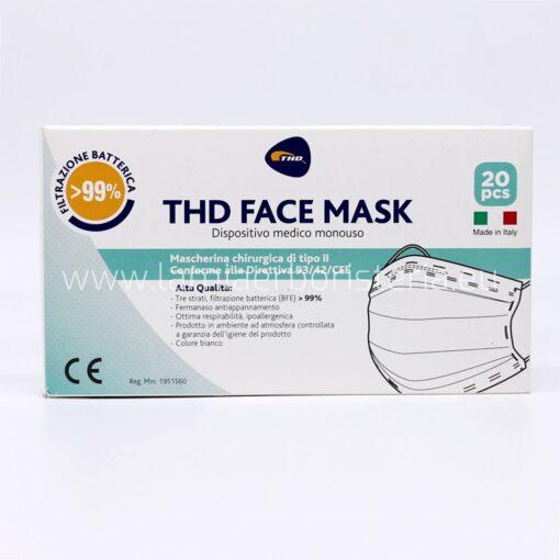THD Face Mask Mascherina Bianca conf. 20 pz