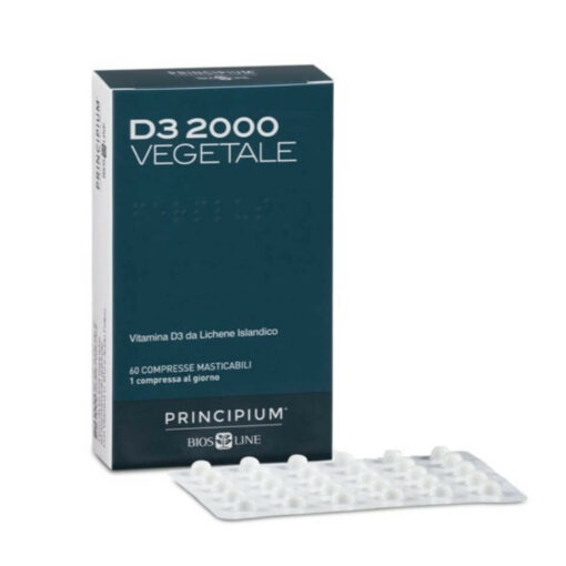 Principium D3 2000 Vegetale 60 Compresse Masticabili 
