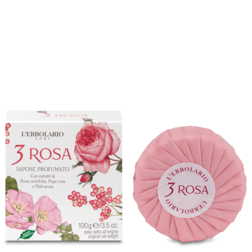 L'Erbolario 3 Rosa Sapone Profumato 100 g