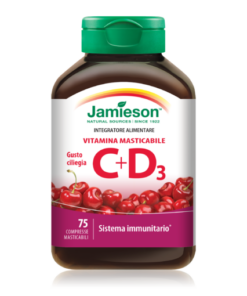 Jamieson Vitamina C+D3 Masticabile Gusto Ciliegia 75cpr